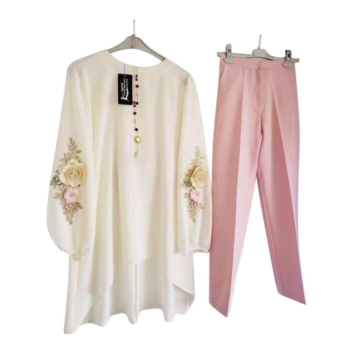 Fashionable & Comfortable dubai cheery floral pant tops Multicolor.